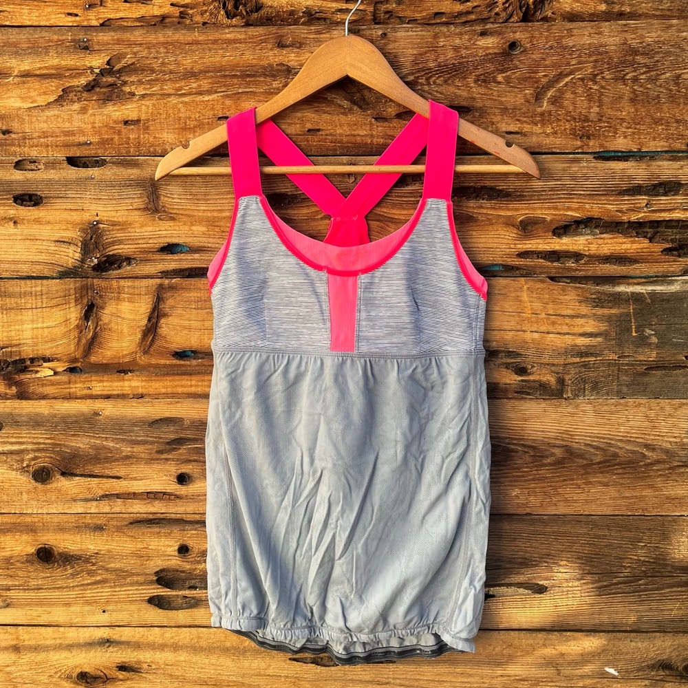 LULULEMON | Gray and Pink Tank Top 8